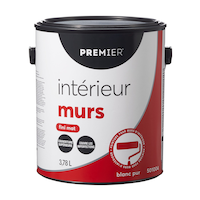 Peinture Premier murs intérieur, blanc mat, gallon Front_Flat