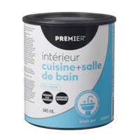 Peinture d'intérieur pour cuisine et salle de bain Premier, couverture de qualité supérieure, satiné, pinte Front_Elevated