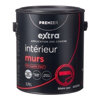 Peinture et apprêt d'intérieur pour murs Premier Extra, couverture en une couche, coquille d'oeuf, gallon Front_Elevated
