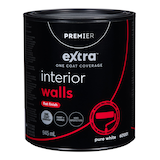 Premier Extra Interior Walls Paint & Primer, One Coat Coverage, Flat, Quart Front_Elevated