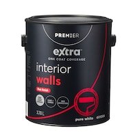 Premier Extra Interior Walls Paint & Primer, One Coat Coverage, Flat, Gallon Front_Elevated