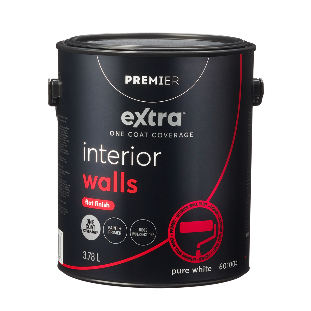Premier Extra Interior Walls Paint & Primer, One Coat Coverage, Flat