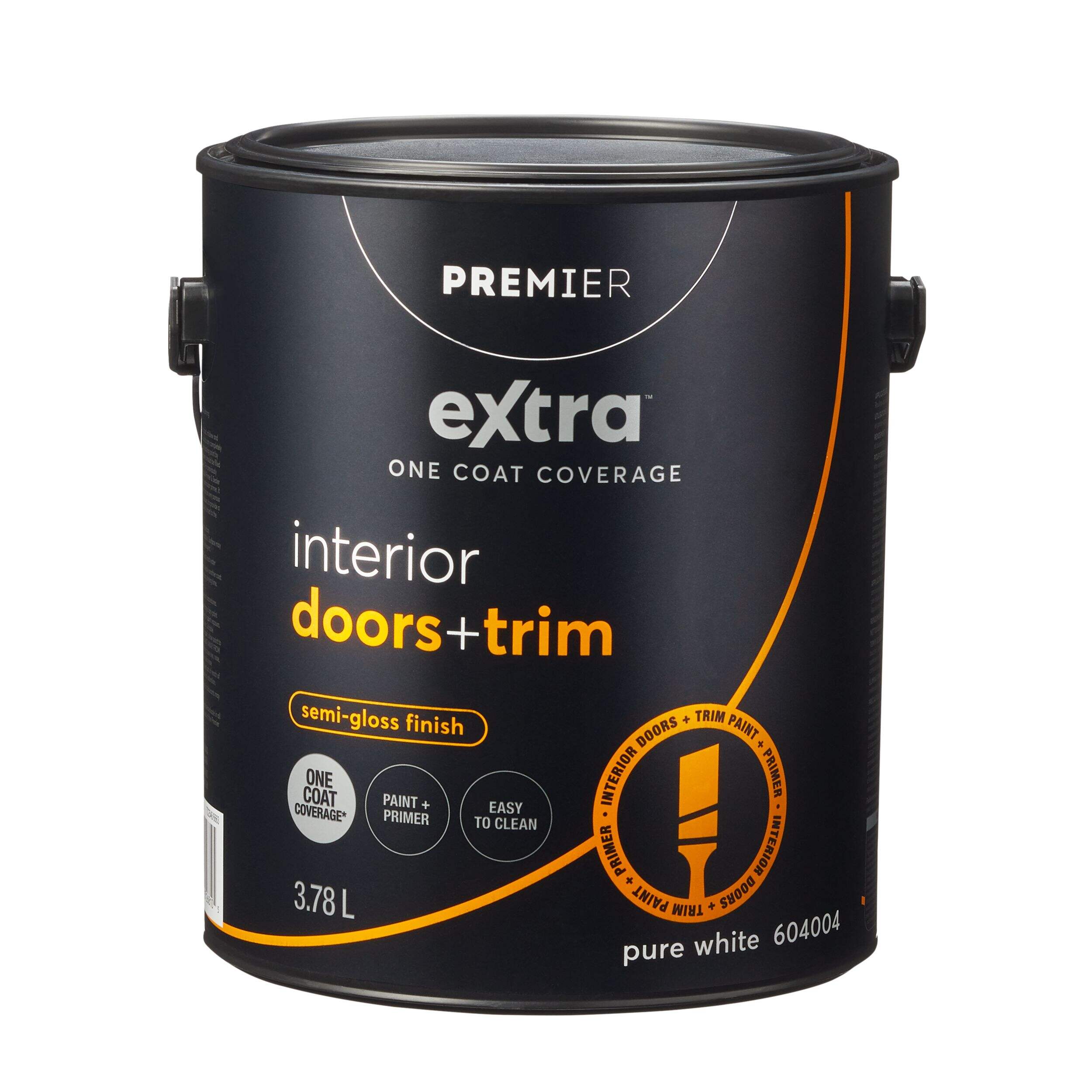 Premier Extra Interior Doors & Trim Paint & Primer, One Coat Coverage, Semi-Gloss, Gallon Front_Elevated