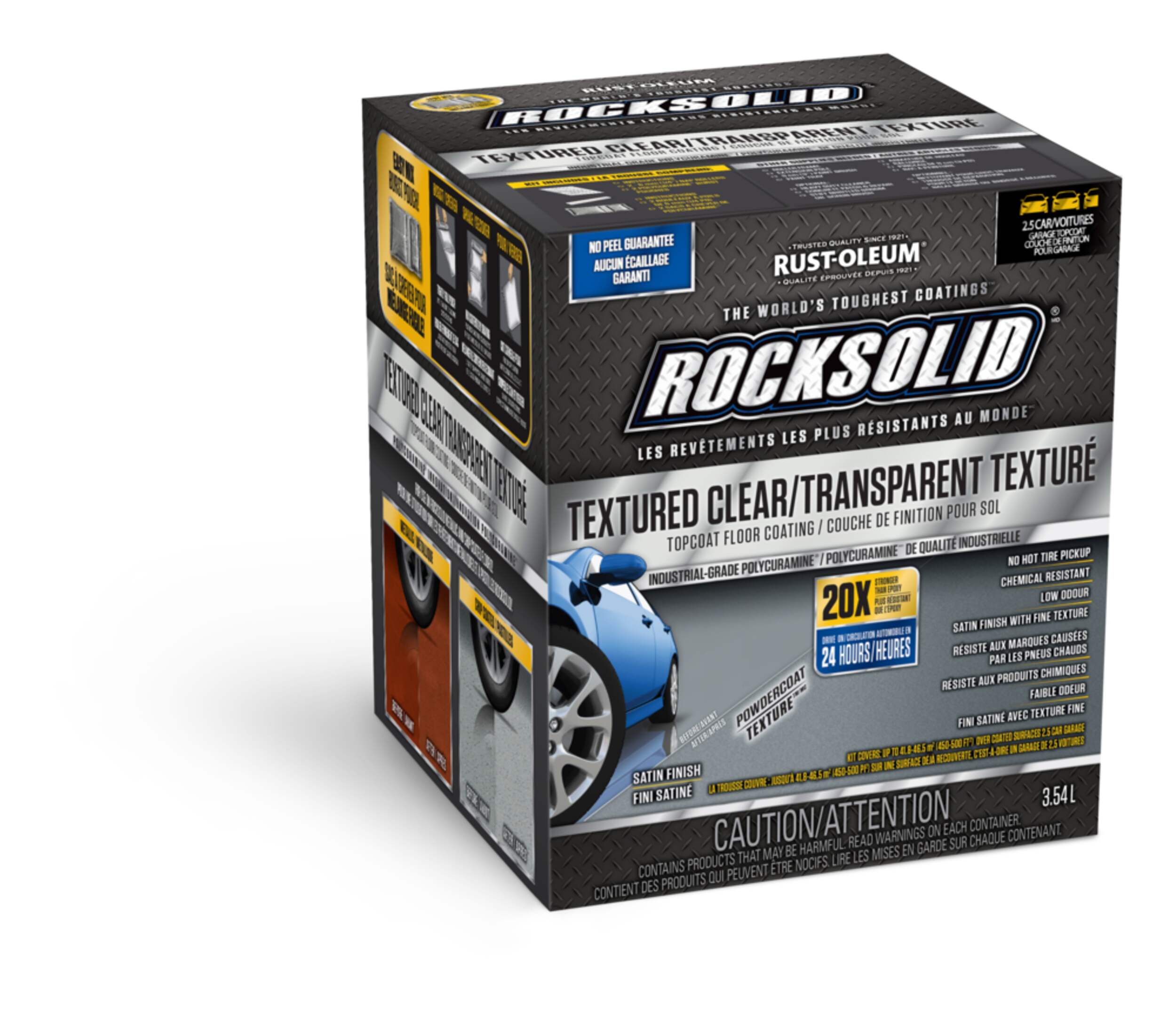 Rust-Oleum® RockSolid® Textured Clear Topcoat Floor Coating, Satin, 3.54-L/1-Gallon Front_Angled_Right