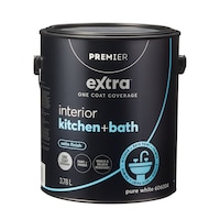 Premier Extra Interior Kitchen & Bathroom Paint & Primer, One Coat Coverage, Satin, Gallon Front_Elevated