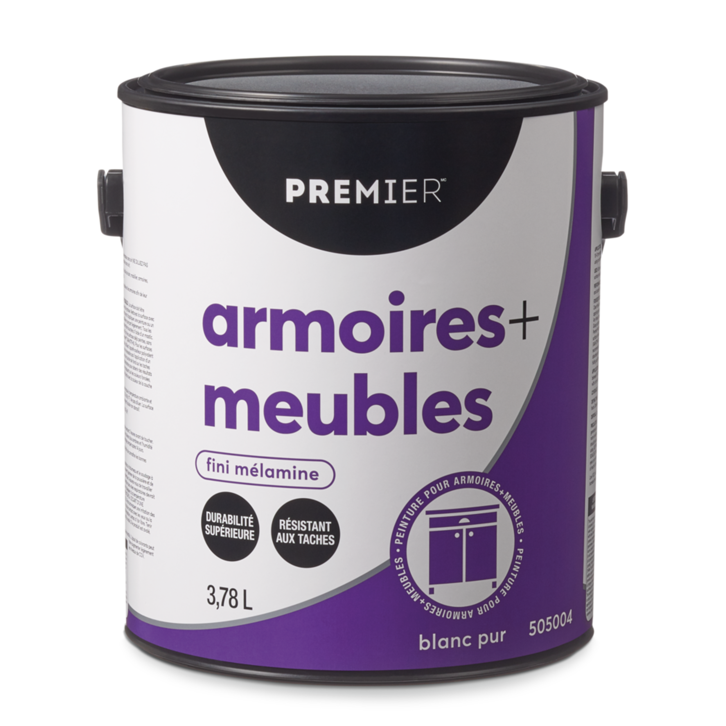 Peinture pour armoires et meubles Premier, résistante aux taches, mélamine, gallon Front_Elevated
