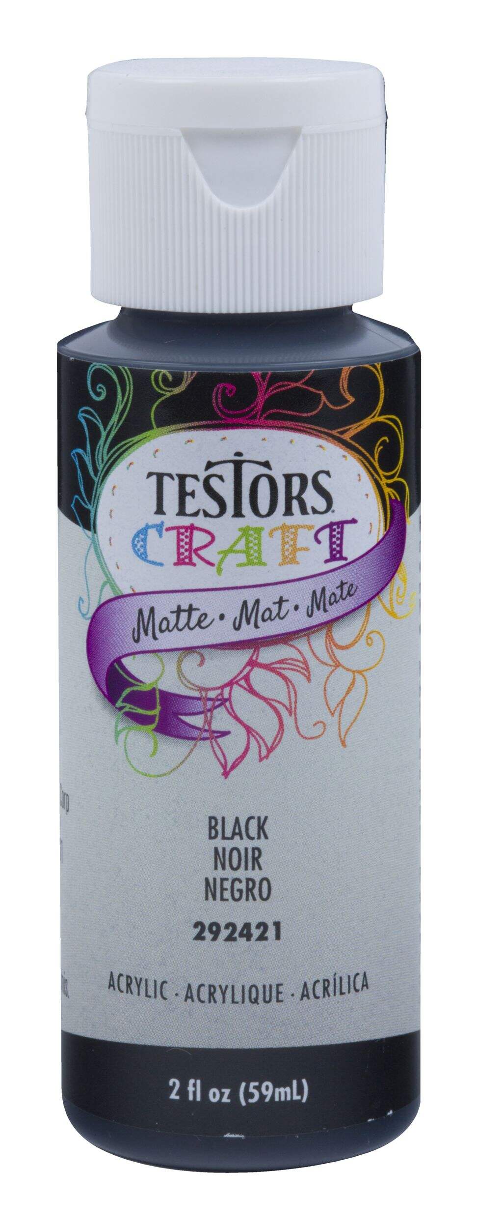 Testors Craft Acrylic Matte Paint, Black, 59mL Canadian Tire