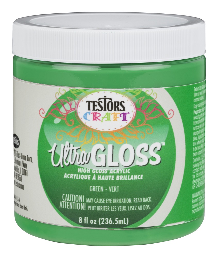 RustOleum Testors Craft Ultra Gloss High Gloss Acrylic, Green, 8oz