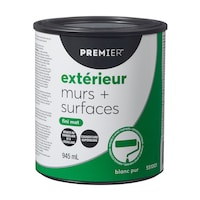 Peinture d'extérieur pour murs et surfaces Premier, couverture de qualité supérieure, mat, pinte Front_Elevated