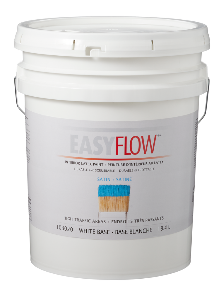 EasyFlow Interior Latex Paint, Durable & Scrubbable, Satin Canadian Tire