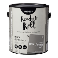 Peinture murale d'intérieur Premier Ready to Roll, coquille d'oeuf, préteintée, étain, 3,78 L/1 gallon Front_Elevated