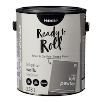 Premier Ready To Roll Interior Wall Paint, Eggshell, Pretinted, Pewter, 3.78-L/1-Gallon Front_Elevated