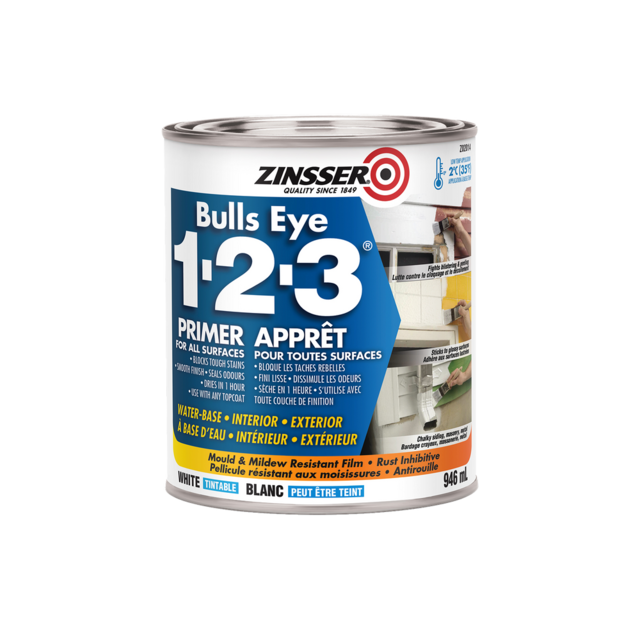 Zinsser Bulls Eye 123 WaterBased Primer Sealer For All Surfaces