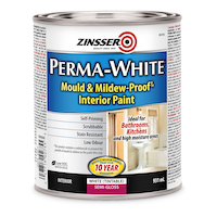 Zinsser Mould & Mildew Interior Latex Paint, Semi-Gloss, 931-mL