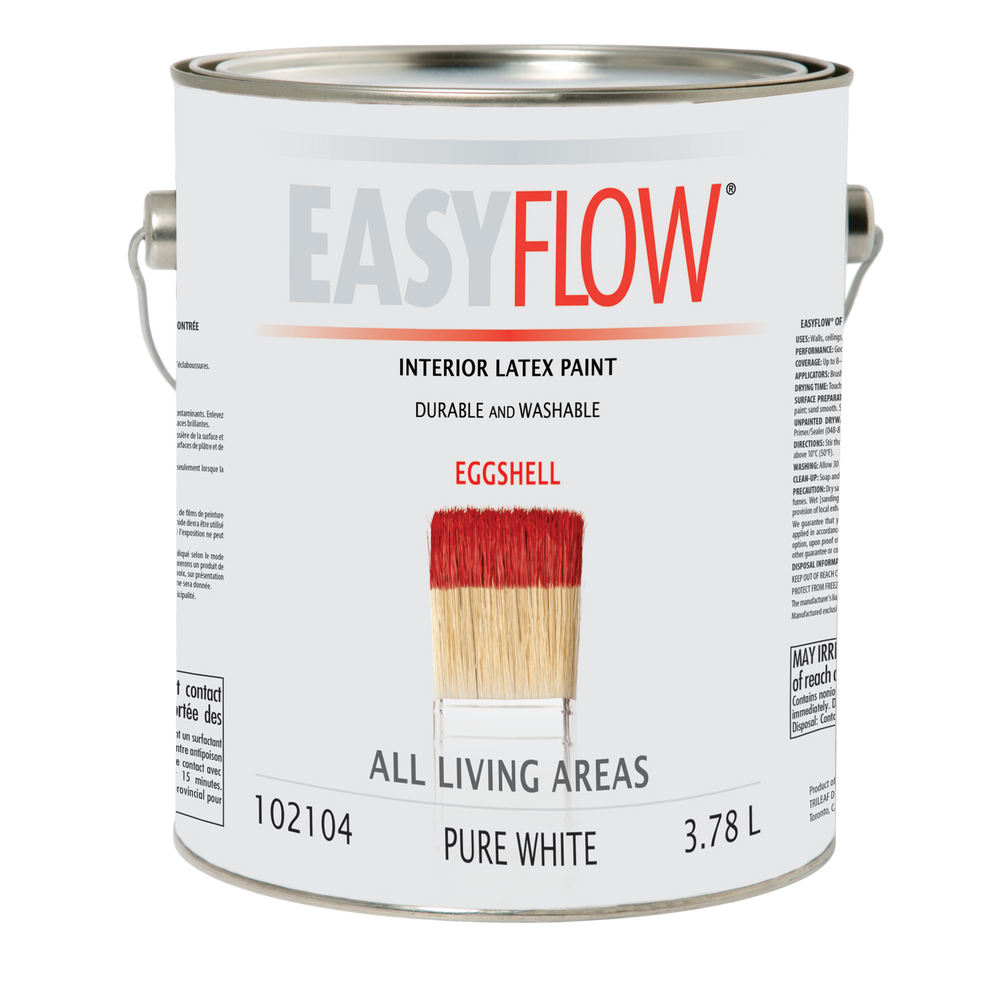 EasyFlow Interior Latex Paint, Durable & Washable, Eggshell Canadian Tire