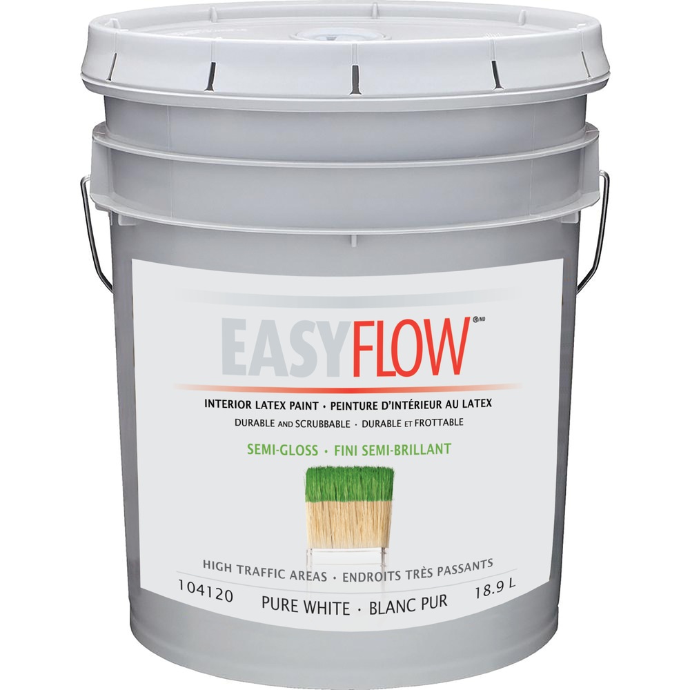 EasyFlow Interior Latex Paint, Durable & Scrubbable, SemiGloss Canadian Tire