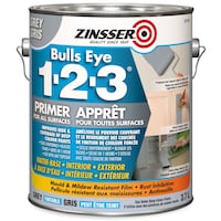 Zinnser® Bulls Eye 1-2-3® Grey Primer, 3.7-L