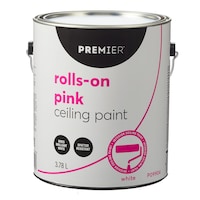Premier Rolls-On Pink Interior Ceiling Paint, White, 3.78-L/1-Gallon Front_Elevated
