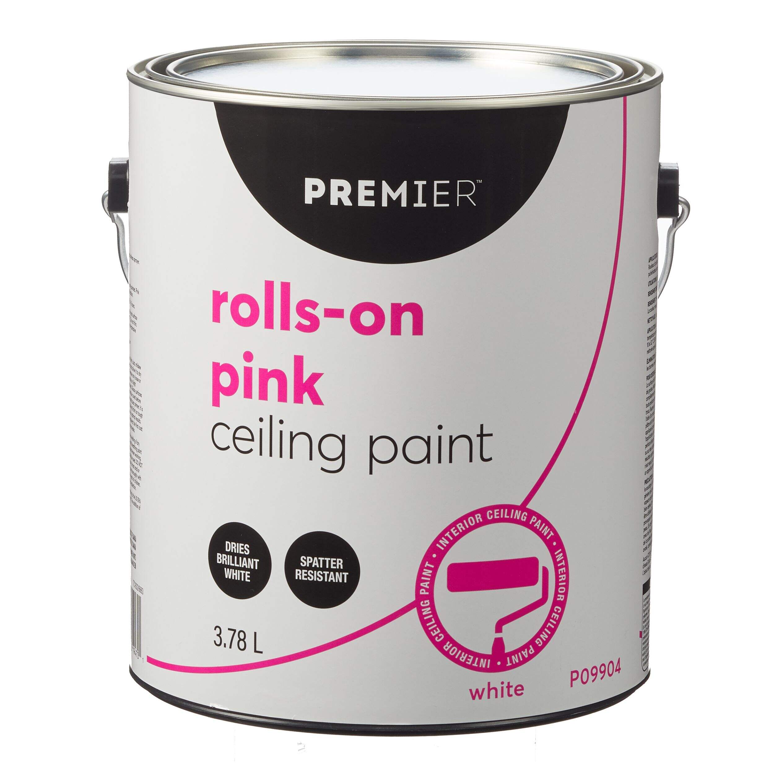 Premier Rolls-On Pink Interior Ceiling Paint, White, 3.78-L/1-Gallon Front_Elevated