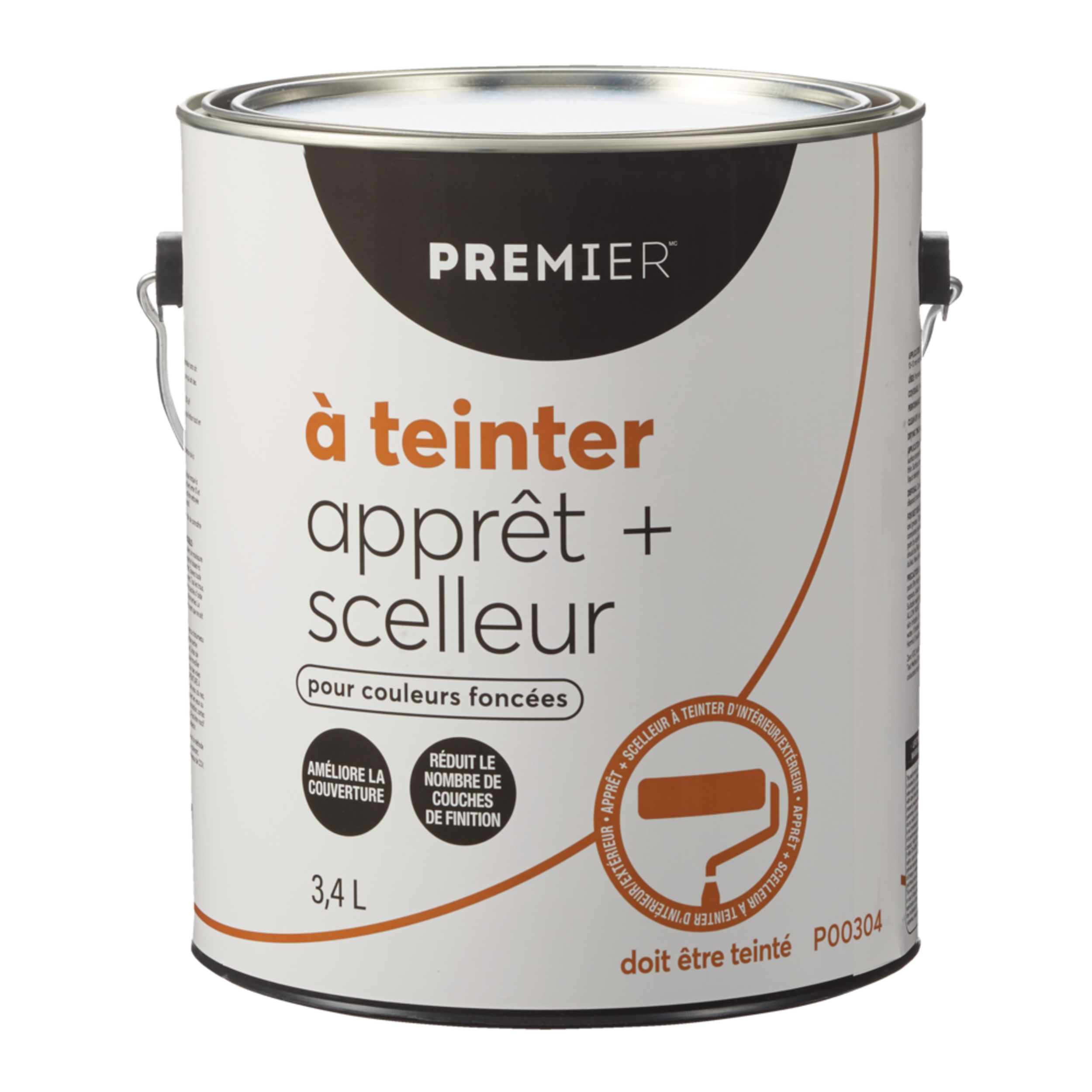 Apprêt à teinter Premier, 3,78&nbsp;L Front_Elevated