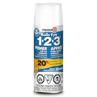 Zinsser® Bulls Eye 1-2-3® Water-Base Primer Aerosol, White, 397-g Front_Flat
