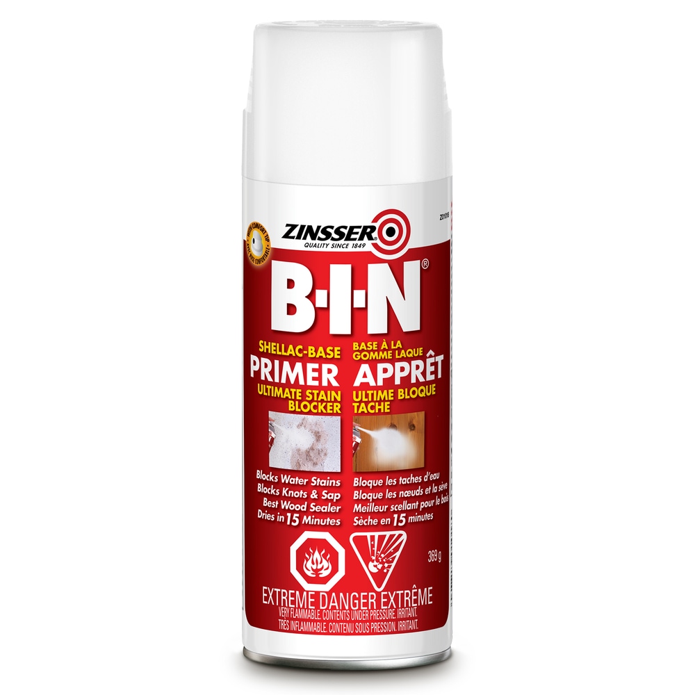 Apprêtscellant en aérosol à base de gomme laque Zinsser BIN, 397 g