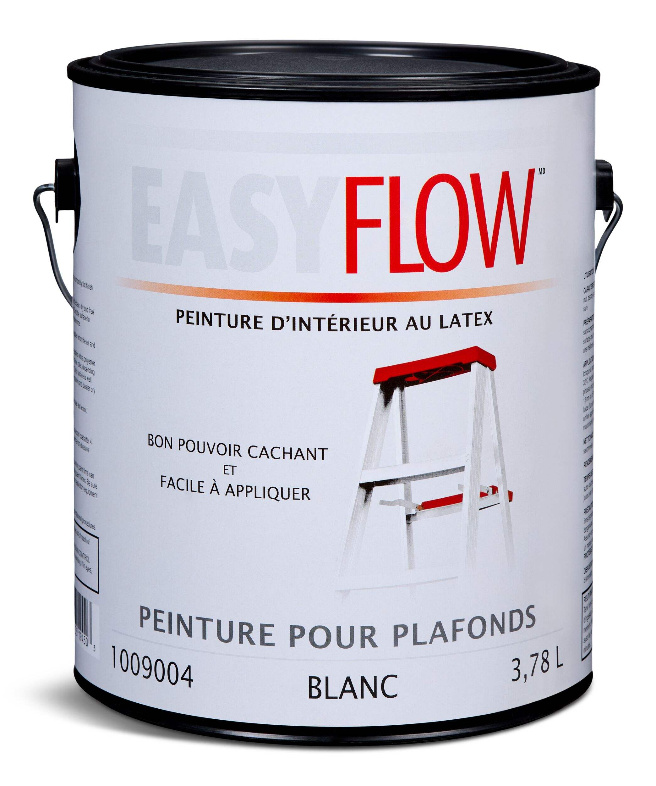 Peinture d'intérieur au latex pour plafond, mat, blanc, 3,78 L/1 gallon Front_Elevated