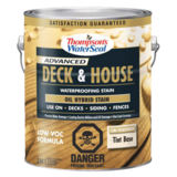 Thompson's® WaterSeal® Deck & House Waterproofing Stain, Semi-Transparent Tint Base, Oil Hybrid Stain, 3.54-L Front_Flat