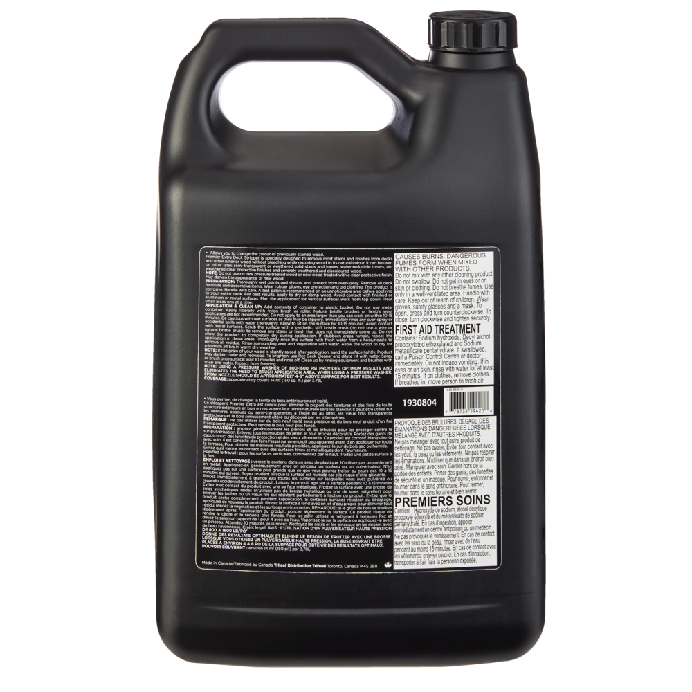 Premier Extra Wood Deck Stain Stripper, Biodegradable, 3.78-L/1-Gallon Back_Flat