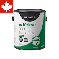 Peinture d'extérieur pour murs et surfaces Premier, couverture de qualité supérieure, mat, gallon Front_Elevated
