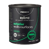 Premier Extra Exterior Walls & Surfaces Paint & Primer, Satin Finish, Pure White, 945-mL Front_Elevated
