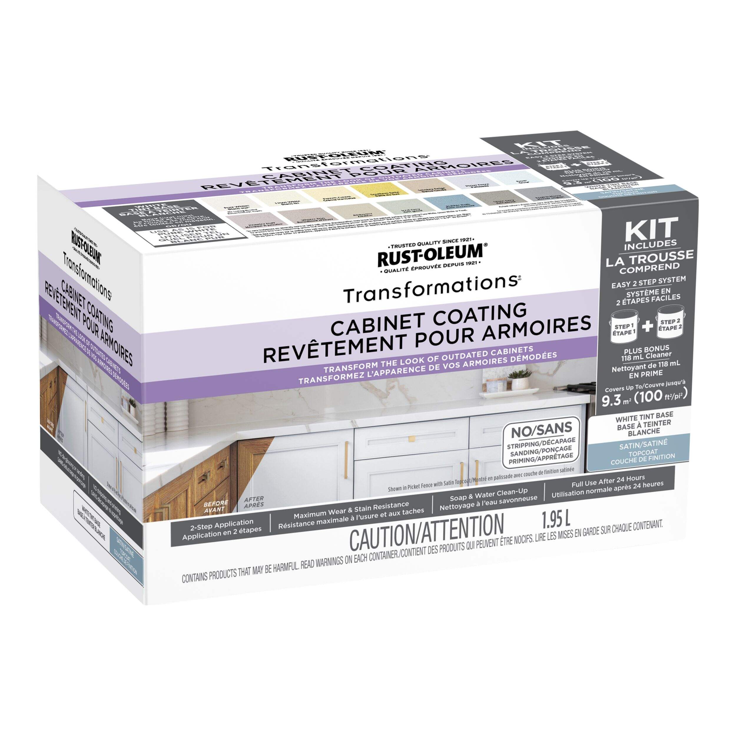 Rust-Oleum® Transformations® DIY Cabinet Coating Renovation Kit, White Tint Base Side_Right