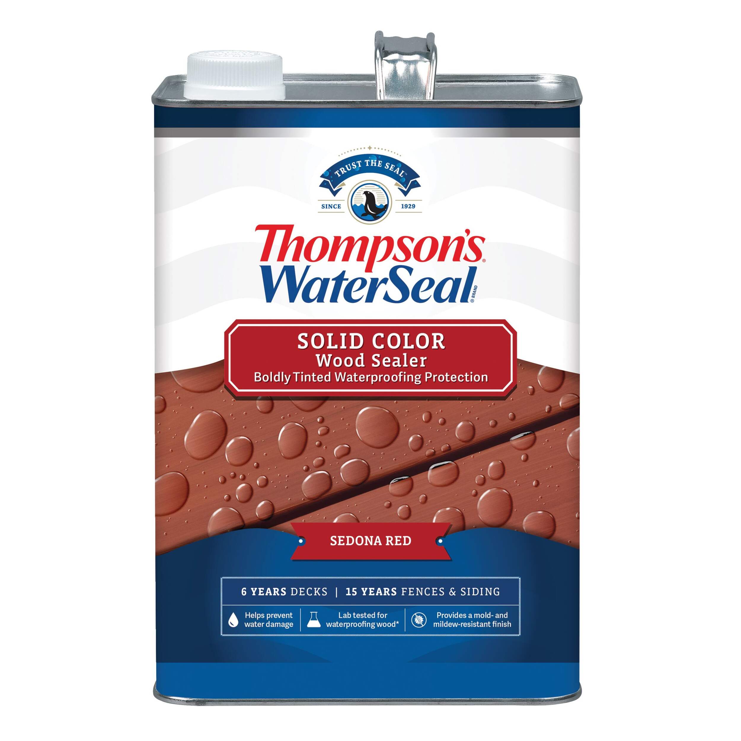 Thompson's WaterSeal® Solid Wood Sealer & Waterproofer, Sedona Red, 3.78-L/1-Gallon Front_Elevated