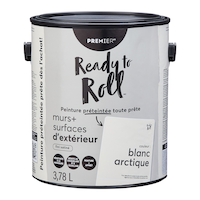 Peinture d'extérieur Premier Ready To Roll, satiné, blanc arctique, 3,78 L Front_Elevated