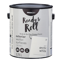 Premier Ready To Roll Exterior Paint, Satin, Arctic White, 3.78-L Front_Elevated