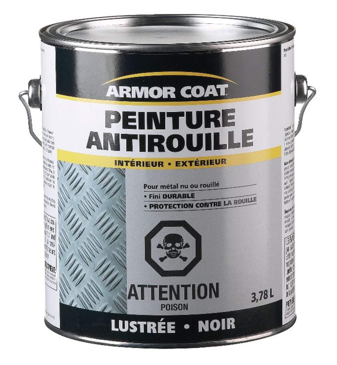Peinture antirouille pour l'intérieur et l'extérieur Armor Coat, fini  durable avec protection, 3,78 L/1 gallon