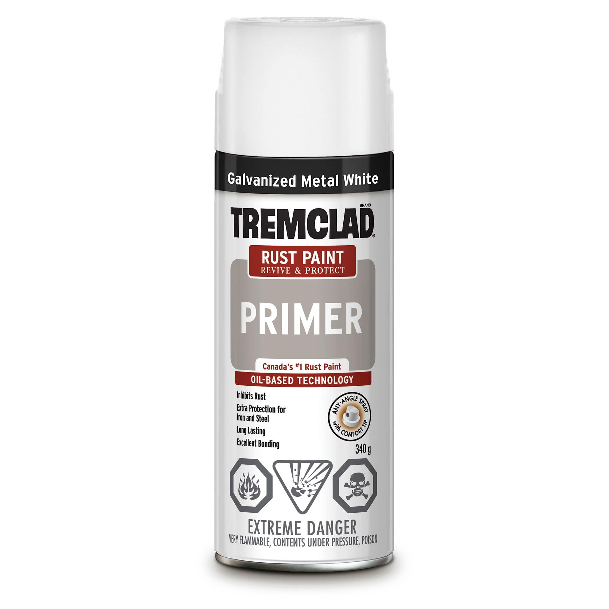 Tremclad® Oil-Based Rust Aerosol Spray Paint Primer, Galvanized