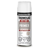 Tremclad® Oil-Based Rust Aerosol Spray Paint Primer, Galvanized Metal White, 340-g Front_Flat
