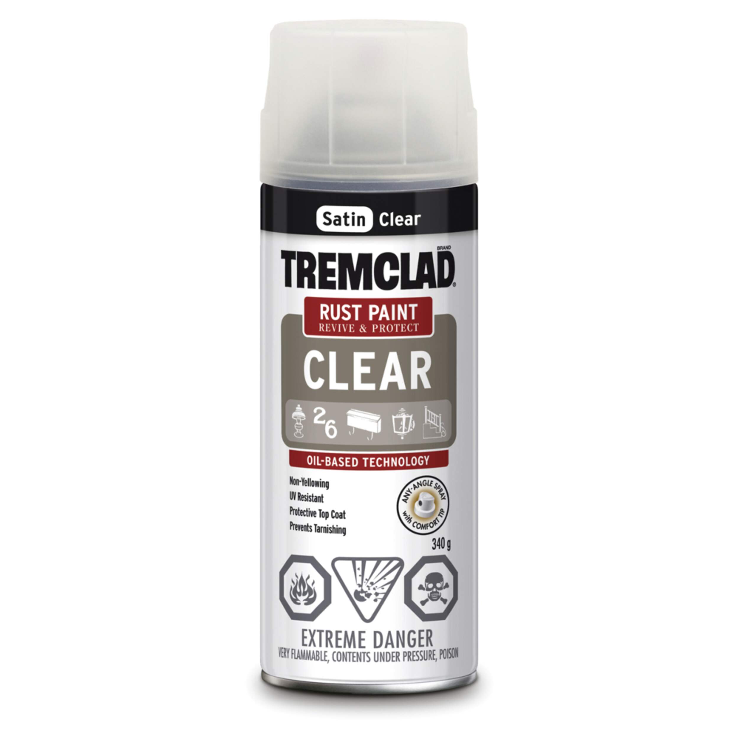 Tremclad® OilBased Rust Aerosol Spray Paint & Primer, 340g Canadian