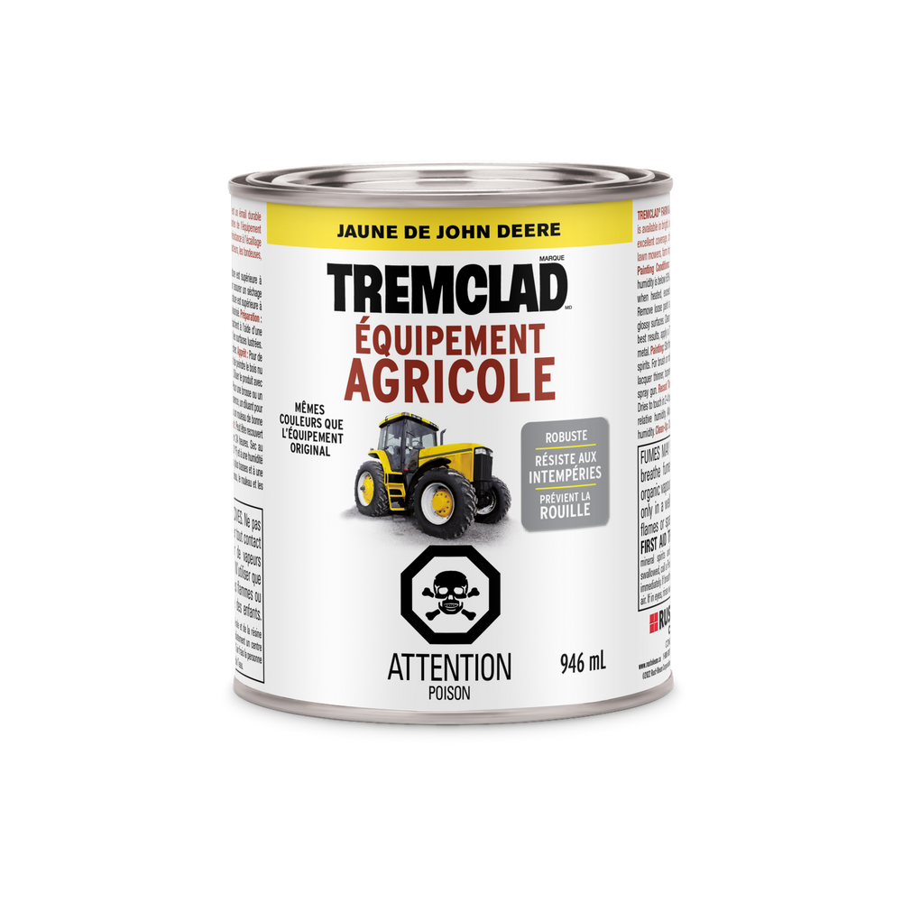 Peinture pour machinerie agricole et outillage résistante aux