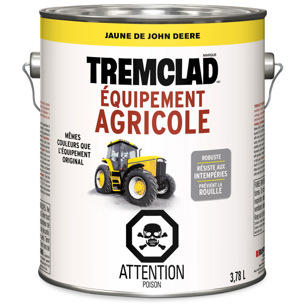 Peinture pour machinerie agricole et outillage résistante aux