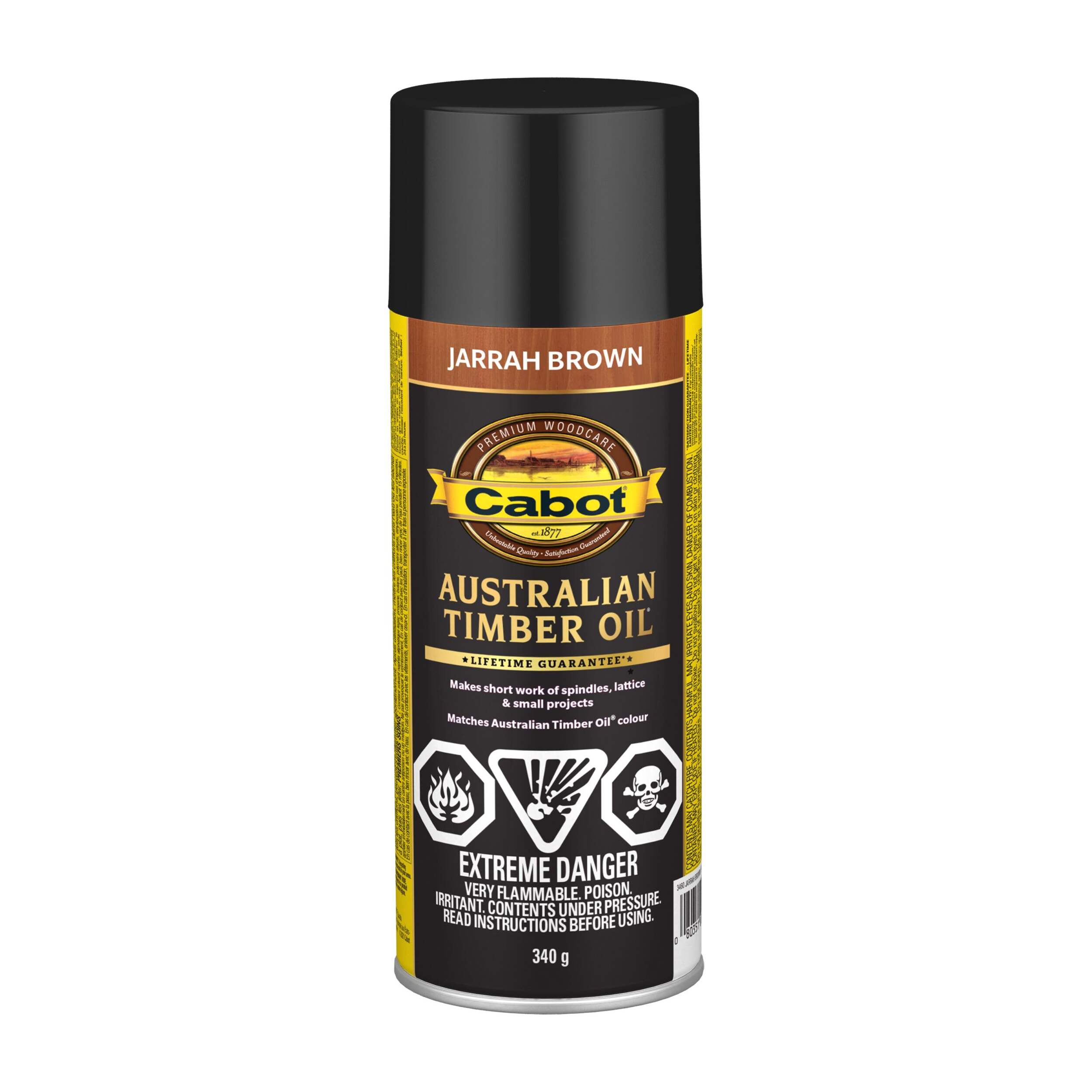 Cabot Australian Timber Oil Aerosol, Jarrah Brown, 340-g Front_Elevated