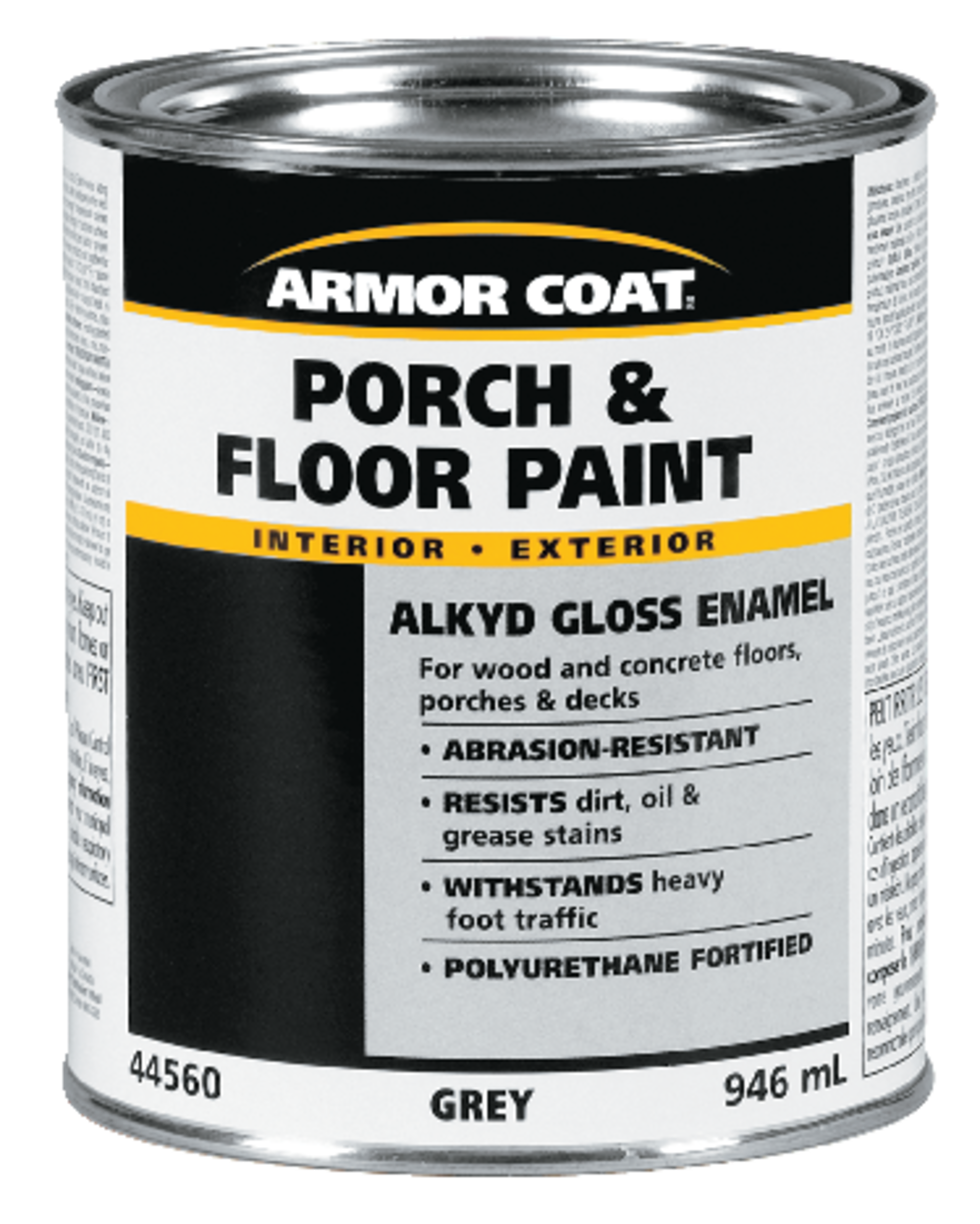 Armor Coat Interior/Exterior Porch & Floor Alkyd Enamel Paint, Gloss, Grey, 946-mL/1-qt Front_Elevated