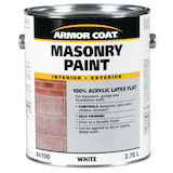 Armor Coat Interior/Exterior Masonry Acryclic Latex Paint, Flat, White, 3.78-L/1-Gallon Front_Elevated