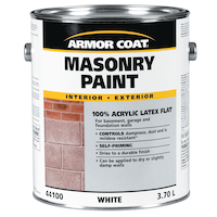 Armor Coat Interior/Exterior Masonry Acryclic Latex Paint, Flat, White, 3.78-L/1-Gallon Front_Elevated