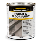 Armor Coat Interior/Exterior Porch & Floor Acryclic Latex Paint, Satin, Grey, 946-mL/1-qt Front_Elevated