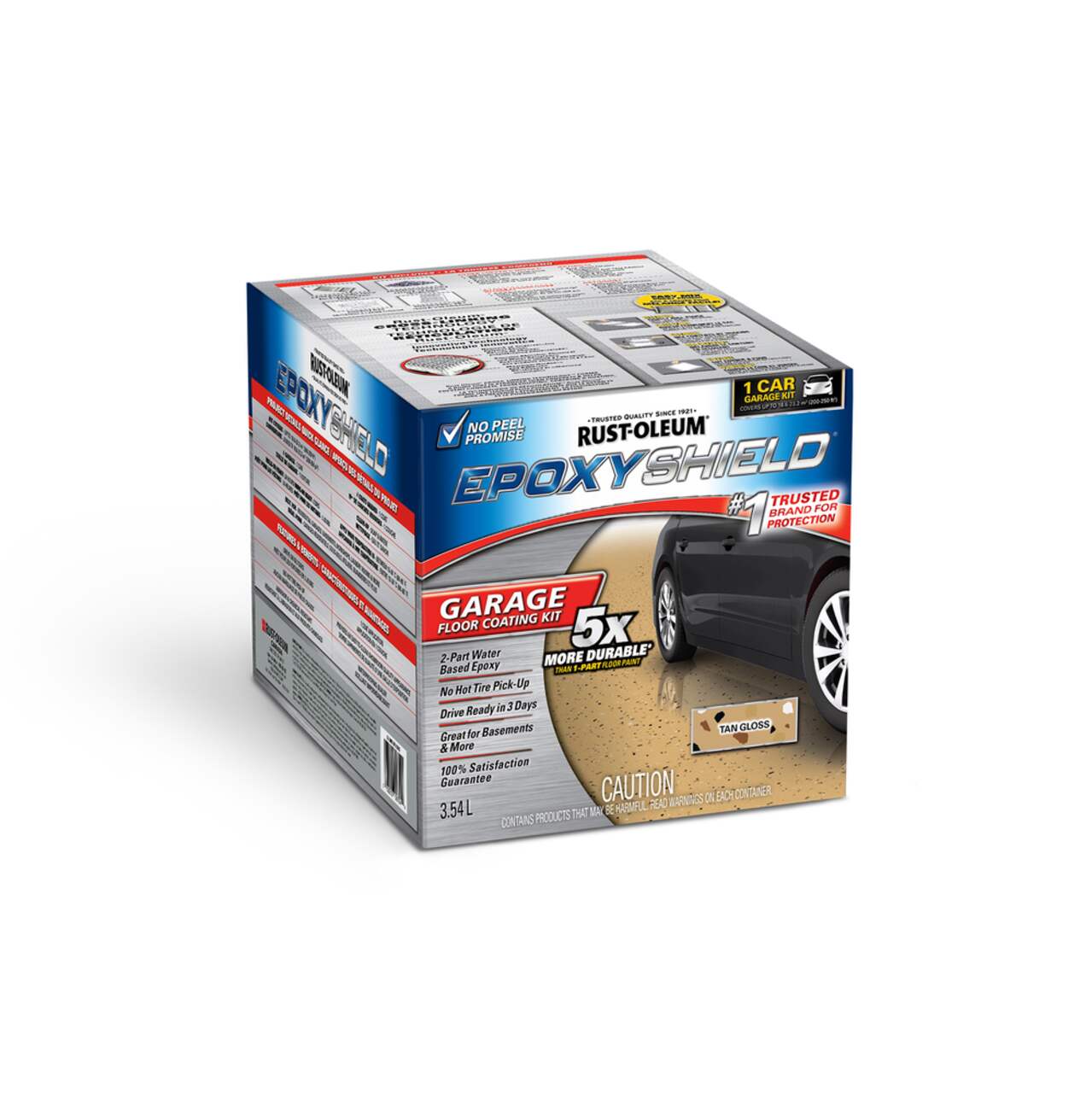 Rust Oleum EpoxyShield Garage Floor Coating Kit Tan Gloss 3.54