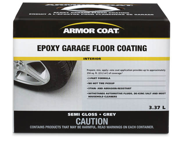 Armor Coat Garage Floor Coating Kit, SemiGloss Grey, 3.55L/1Gallon Canadian Tire