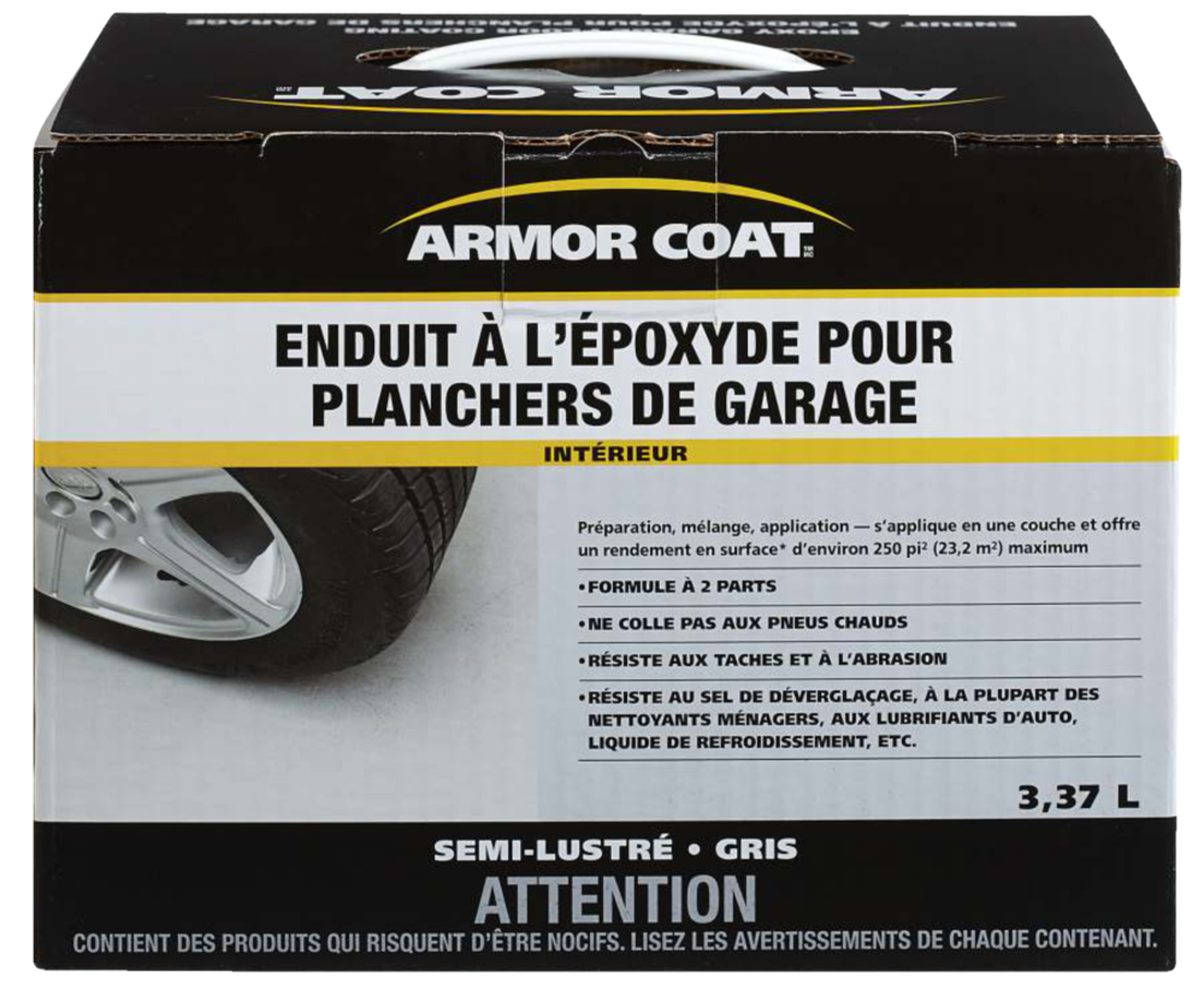 Revêtement de plancher de garage Armor Coat, gris semi-lustré, 3,55&nbsp;L/1&nbsp;gallon Front_Elevated