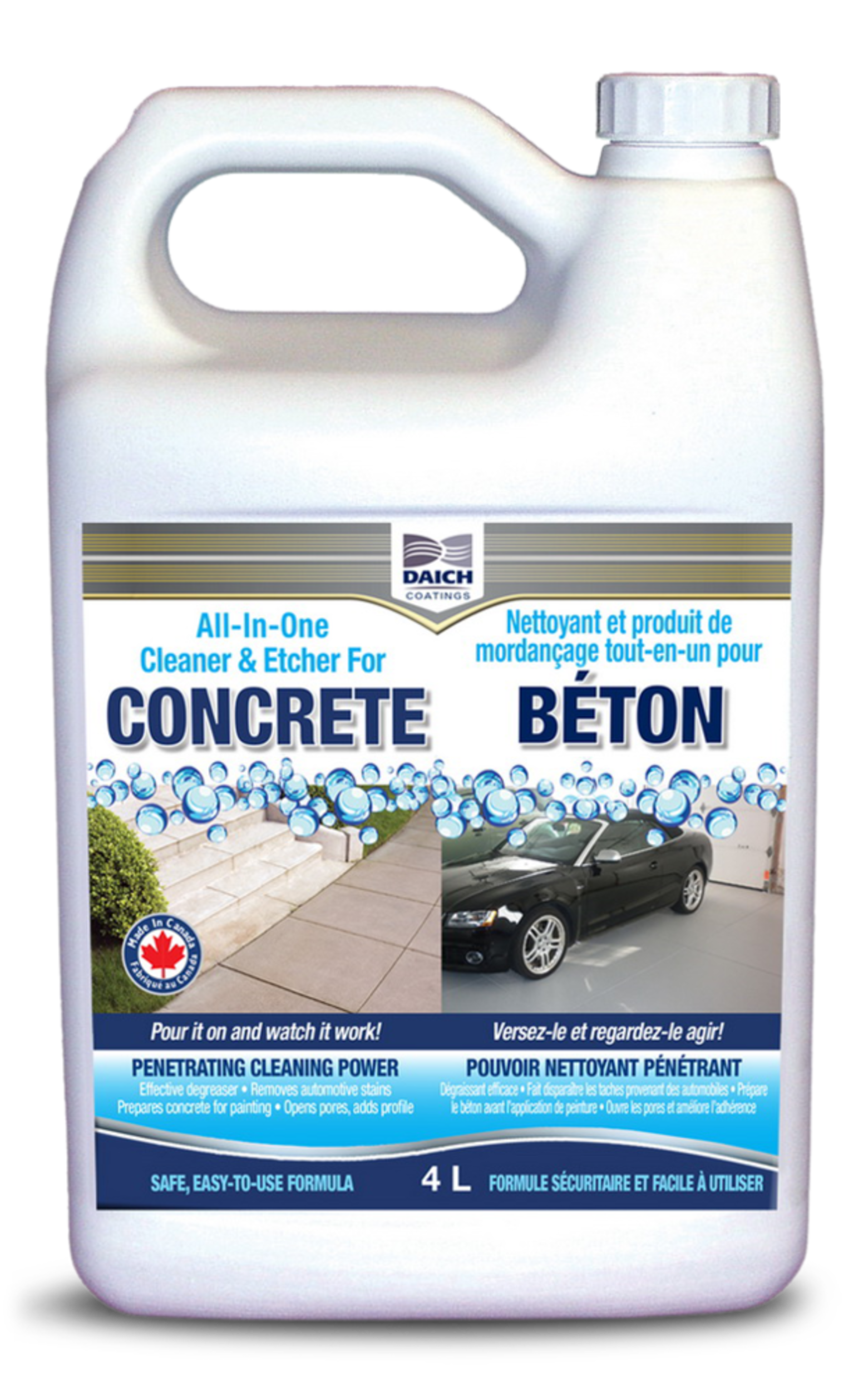 Daich Safe All-In-One General Purpose Concrete Cleaner & Etcher Front_Flat
